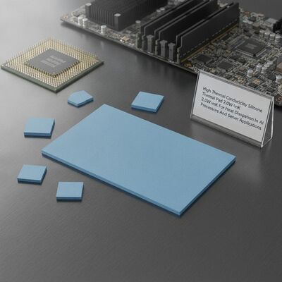 2.0W/mK Ceramic Filled Silicone Thermal Pad for AI Processors and Server Applications